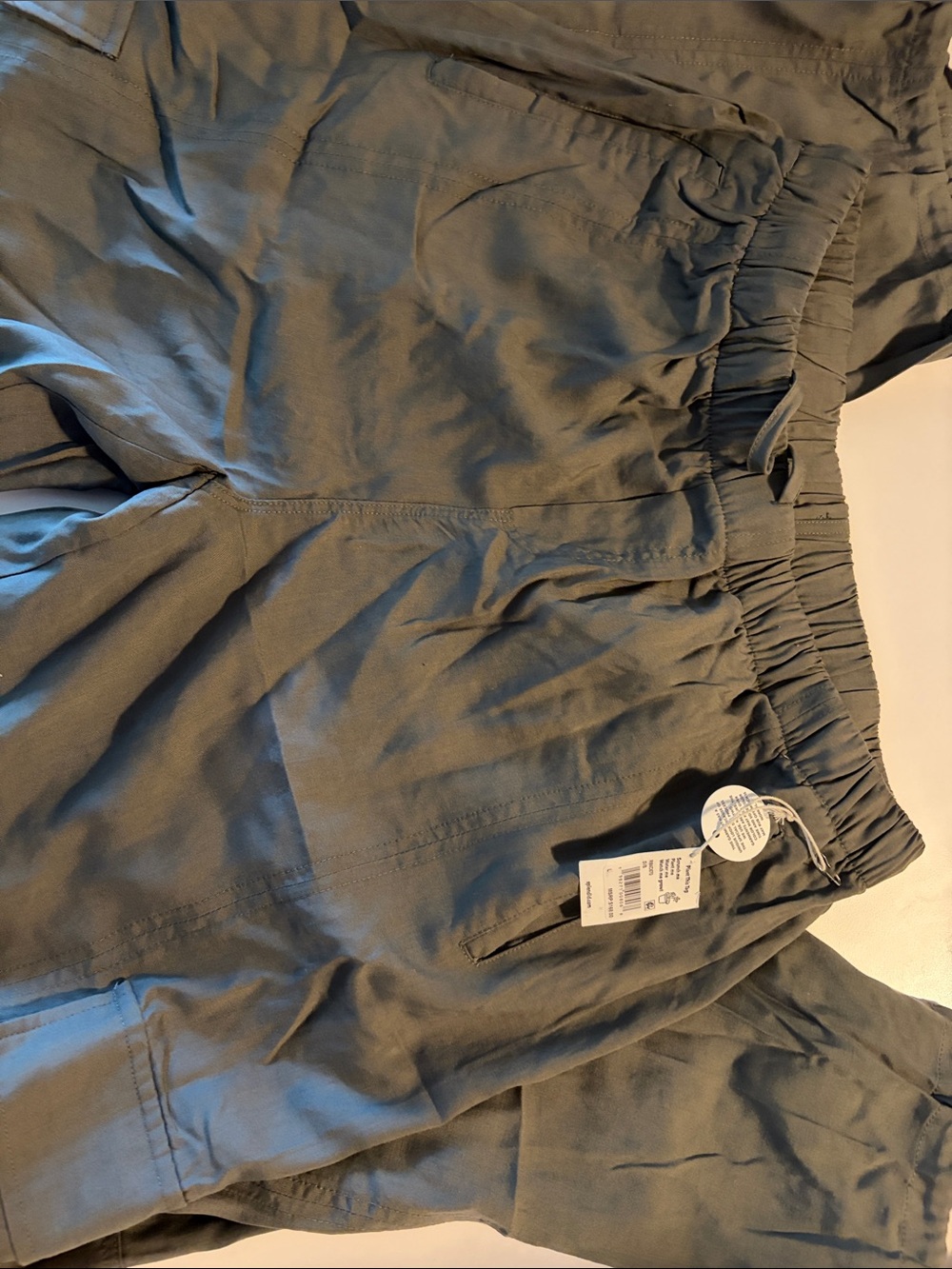 Splendid eco Casual cargo Drawstring Pants in Olive Green size large nwt